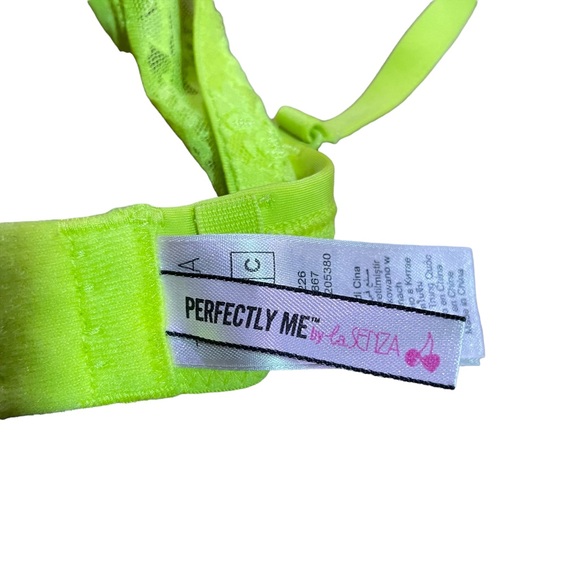 LA SENZA Perfectly By Me, Neon Green/Yellow Underwire Removable Padded Bra 36C - Picture 8 of 11